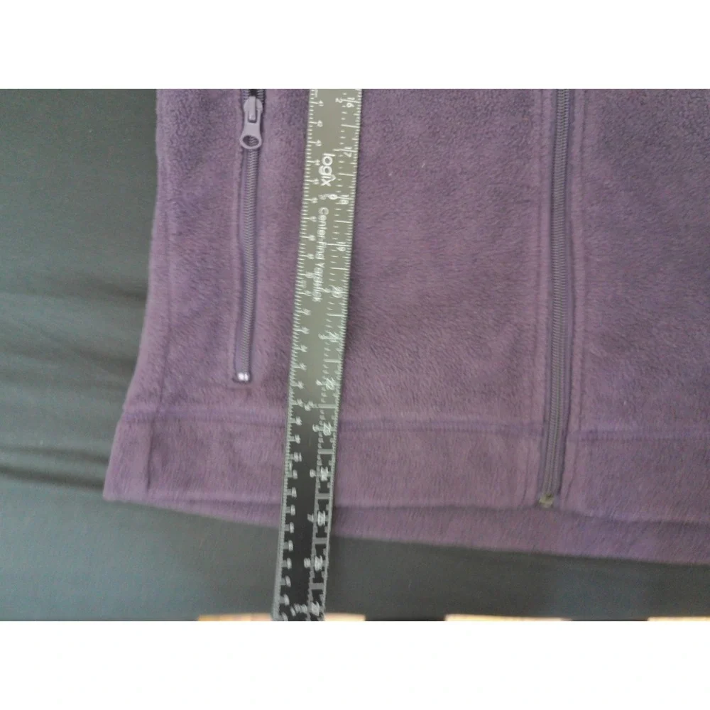 Columbia Fleece Vest Womens S Purple Benton Springs Full Zip Sleeveless Jacket
